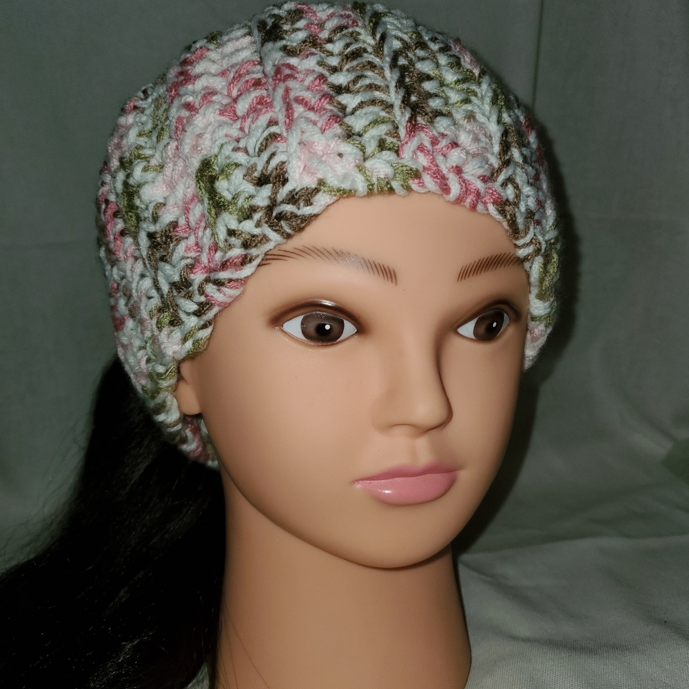 Pink Camo Headband, Pink Camo Ear Warmer, Pink Camouflage